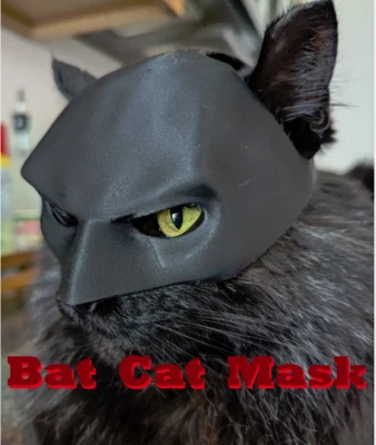BAT CAT Avengers Batman Cat Mask  Pet Cosplay Costume, Tik Tok  - Image 1 of 4