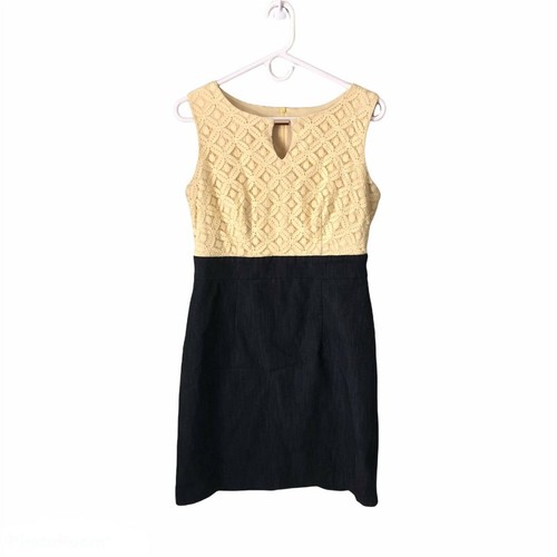 Abito tubino donna Alyx 8 senza maniche giallo pizzo denim gonna buco della serratura