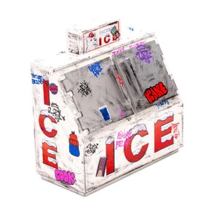 FutureBoundPrints Fingerboard Ramp - Thrashed Icebox Red - Picture 1 of 2