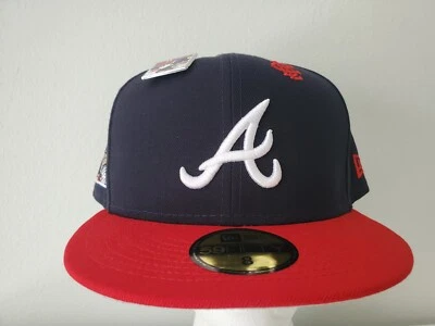 RARE New Era x Big League Chew Atlanta Braves Fitted Hat Size 8 With LE Pin L@@K - Image 1 of 4
