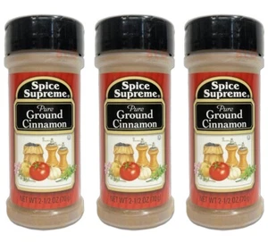 Ground GROUND CINNAMON Spice Supreme Food Seasonings Kitchen Cooking (3 Pack) - Picture 1 of 1