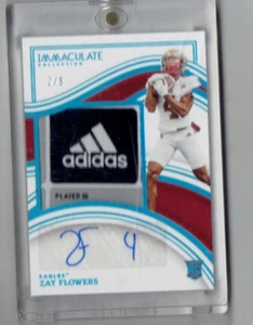Zay Flowres 2023 Panini Immaculate Collection Collegiate Rookie Tag Autograph /5 - Picture 1 of 1
