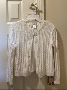 Talbots Girls White 2 Piece Cardigan - Picture 1 of 5