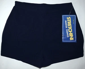 BOBBIE BROOKS Vintage Stretchini Navy Blue Nylon Shorts Boys 14 *NEW* DEADSTOCK - Picture 1 of 4