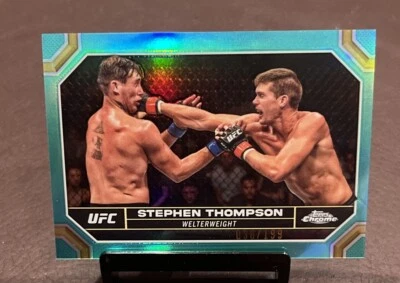 2024 Topps Chrome UFC - STEPHEN THOMPSON *Aqua Green Refractor SP!* /199 🔥 🔥 - Image 1 of 2