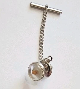 Senfkörner unter Plexiglas Blase Krawattennadel Bibel Gleichnis Glaube Symbol Vintage - Bild 1 von 3