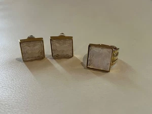 LALIQUE Arethuse Ring und Ohrringe vergoldet mit Schmuckbesatz - Bild 1 von 10