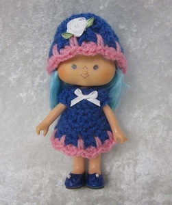 Made to fit STRAWBERRY SHORTCAKE #04 Handmade Clothes, Crochet Dress & Hat Set - Picture 1 of 3
