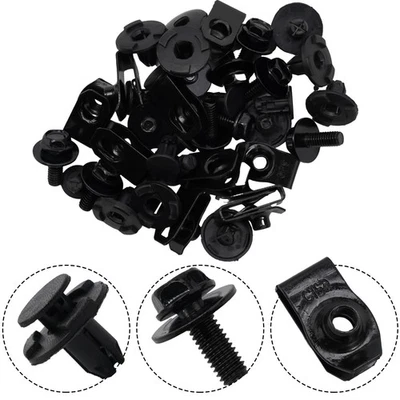 30X For Nissan Qashqai Engine Undertray-Cover Clips Metal Bolt Fixed Nut Clamps - Image 1 of 4