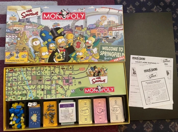 Simpsons Monopoly - RARE USA Long Box - with Instructions & Original Papers - Image 1 of 1