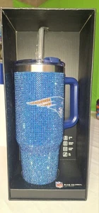 Bicchiere colossale NFL PATRIOTS Bling 46 oz acciaio inox rivestito in rame senza BPA - Foto 1 di 5