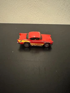 VTG 1976 Hot Wheels Redline '57 Chevy Red w/ Yellow /White Stripe Hong Kong - Picture 1 of 5