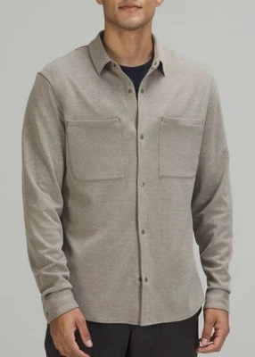 Size Xl - Lululemon Soft Knit Overshirt Mens Long Sleeve Shacket Button Shirt - Image 1 of 4