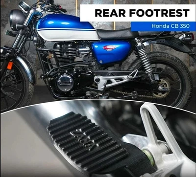 PAR DE REPOSAPIÉS TRASERO NEGRO APTO PARA HONDA CB350... Foto 1 de 4