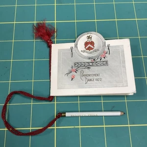 Antique Wentworth Military Academy 1922 Prom Program Dance Card Notebook  - Picture 1 of 9