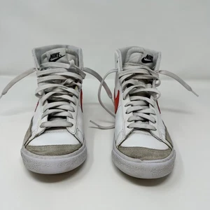 Youth Nike Blazer High Top Sneakers White Orange Swoosh Youth Kids Shoes 4.5 - Bild 1 von 11