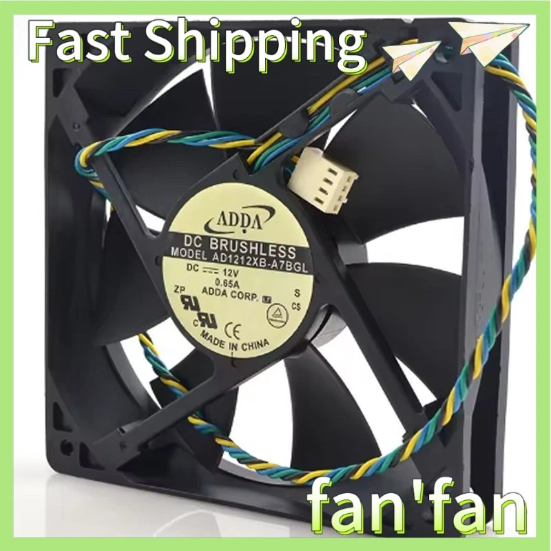 ADDA AD1212XB-A7BGL Axial flow fan 12V（V）0.65A（A）120*120*25MM 117CFM# - Image 1 of 3
