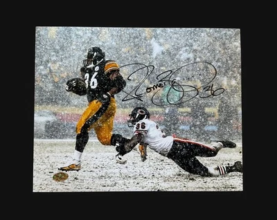 Foto assinada por Jerome Bettis. Holo player. Steelers. 8x10 - Imagem 1 de 3