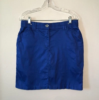 Женские шорты Charter Club размер 8 синие хлопковая смесь боковые карманы на молнии трапециевидные - Изображение 1 из 4