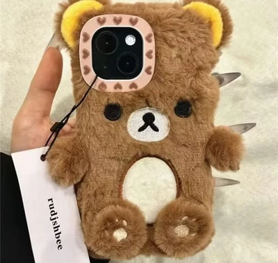 Süße Plüsch Rilakkuma Apple 16 Pro Max Handyhülle für Apple - Bild 1 von 4