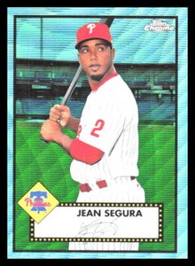 2021 Topps Chrome Platinum Jean Segura  Aqua Wave Refractor 275 Phillies
