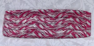 NEW Sparkling Pink & Silver Wavy Design Cummerbund (No Bow Tie!) - Picture 1 of 12