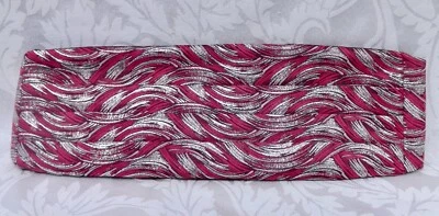 NOVO Cummerbund Design Ondulado Rosa Espumante e Prata (Sem Laço!) - Imagem 1 de 4