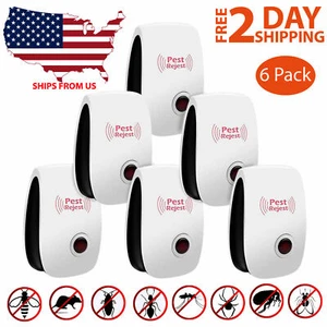 6 Pack Ultrasonic Pest Repeller Control Electronic Repellent Reject Insect Mice - Picture 1 of 12