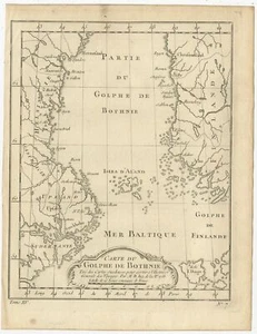 Antique Map of the Gulf of Bothnia by Prévost (1759) - Imagen 1 de 1