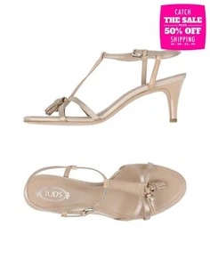 RRP€339 TOD'S Leather Slingback Sandals US5 UK2 EU35 Tassels Made in Italy - Imagen 1 de 8