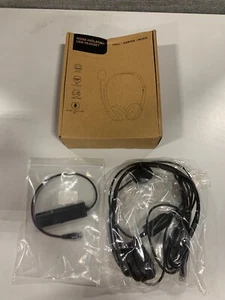 USB Headset With Microphone Noise Cancelling Computer Headphone - Picture 1 of 1