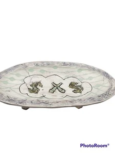 Pottery Trinket Dish/Tray Handmade Artist Piece Artist Signed Money Music Cute - Picture 1 of 11
