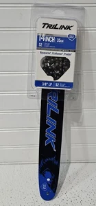 New 14" TRILINK CHAINSAW Guide BAR +Chain Bundle 14 INCH BLACK NEW S52 3/8" LP - Picture 1 of 9