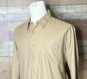 Zanzara Shirt Beige 17 34/25 Mens Long Sleeve Button Up Zara Men Business  - Picture 1 of 4