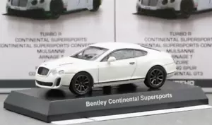 Kyosho 1/64 Bentley Collection Continental Supersports Coupé 2009 bianco perla - Foto 1 di 4