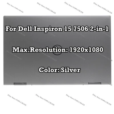 15" Dell Inspiron 15 7506 2-in-1 FHD LCD Touch Screen Assembly Display Complete - Image 1 of 4