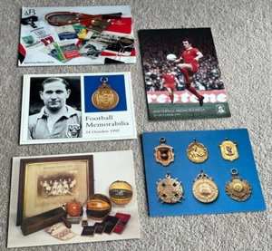 5 1989 bis 2001 Fußball Erinnerungsstücke Auktion große Größe Promo Postkarten - Bild 1 von 4