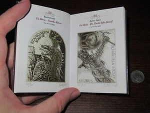 MINIATURE BOOK: BOOKPLATES, EX-LIBRIS FROM TRANSYLVANIA. LIMITED & NUMBERED ED. - Picture 1 of 7