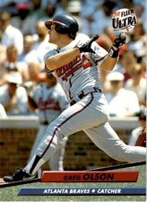 Greg Olson 1992 Fleer Ultra #166 Atlanta Braves