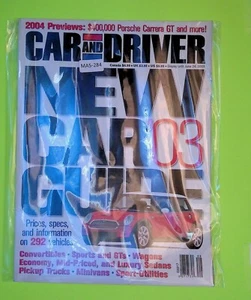 Car and Driver Magazine 2003 New Car Guide MA5-284 - Picture 1 of 2