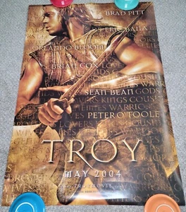Calling Brad Pitt Fans “TROY" Authentic Double Sided Cinema Poster 27in x 40in - Picture 1 of 1