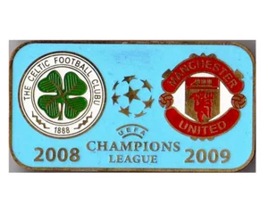 football soccer pin badge Manchester United - Celtic Scotland 2008-2009 #1 - Picture 1 of 1