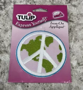 Tulpenexpress selbst! Aufbügeln Applikation - Friedenszeichen über dem Planeten brandneu! - Bild 1 von 2
