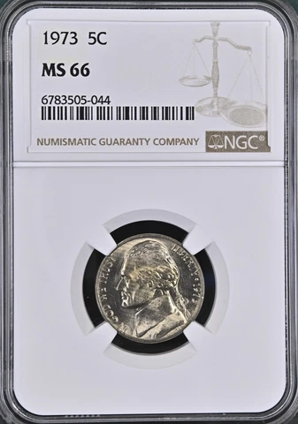 1973 Jefferson Nickel - NGC MS66 Cover