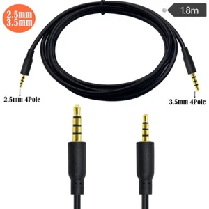 2.5mm Male 4 Pole to 3.5mm TRRS Male Headphone Car Aux Audio Mic Extension Cable - Picture 1 of 6
