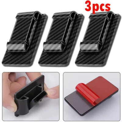 3x Carbon Fiber Car Seat Belt Stabilizer Limiter Auto Interior Accessories - Image 1 of 4