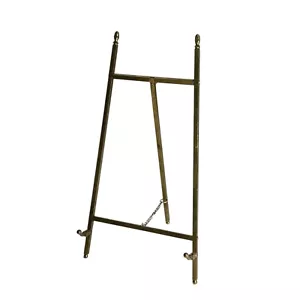 Vintage Brass Folding Display Easel Stand Plate Art Holder Adjustable Patina 5" - Picture 1 of 6