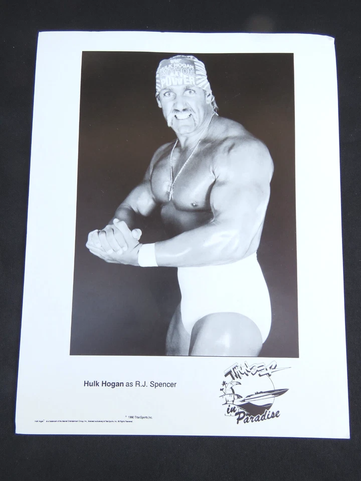 WWF WWE Titan Sports Press Photo Hulk Hogan 1990 Thunder in Paradise - Image 1 of 1