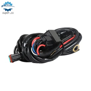 High Beam Wiring Loom Harness Kit 2-Way 12V 30A Spot Light LED Bar Plug And Play - Picture 1 of 10