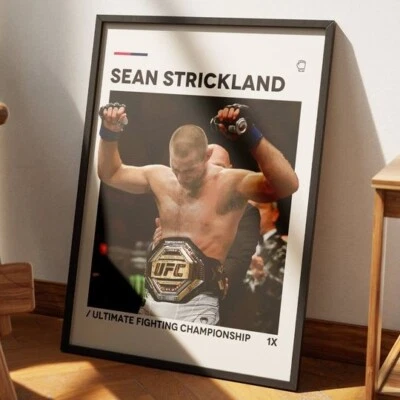Póster de Sean Strickland, póster de MMA, póster minimalista - póster decorativo Foto 1 de 4